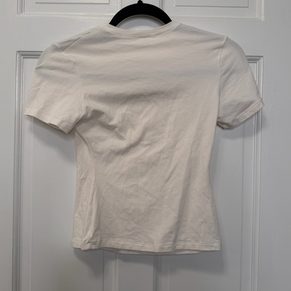 Skims Cotton Jersey T-Shirt Bone Size Small - Picture 6 of 6